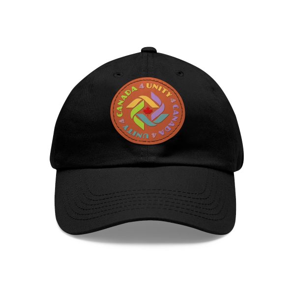 Dad Hat with Leather Patch (Round) - Unity4Canada - Pastels - Image 78