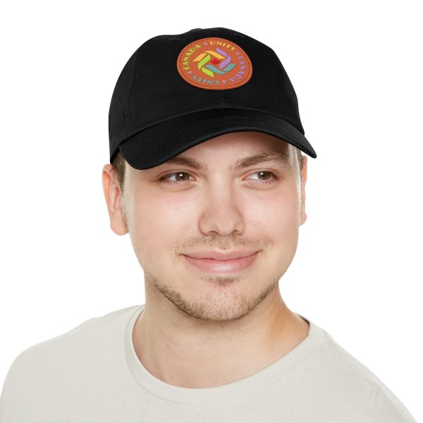 Dad Hat with Leather Patch (Round) - Unity4Canada - Pastels - Image 82