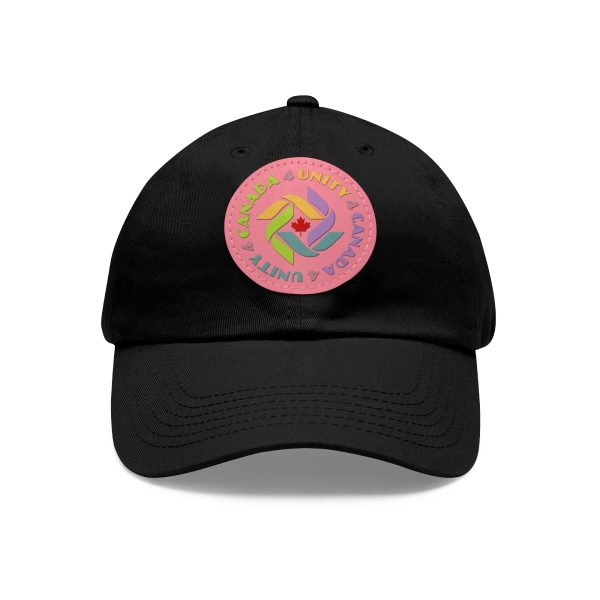 Dad Hat with Leather Patch (Round) - Unity4Canada - Pastels - Image 85