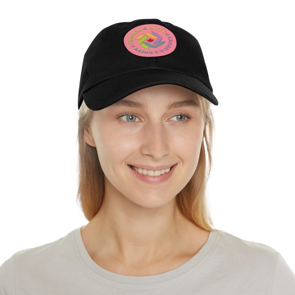 Dad Hat with Leather Patch (Round) - Unity4Canada - Pastels - Image 88