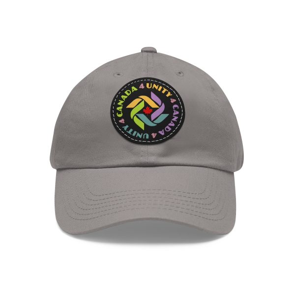 Dad Hat with Leather Patch (Round) - Unity4Canada - Pastels - Image 141