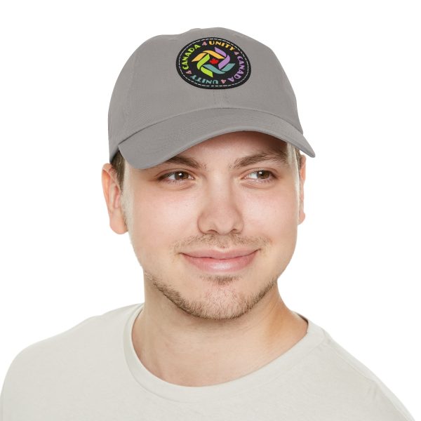 Dad Hat with Leather Patch (Round) - Unity4Canada - Pastels - Image 145