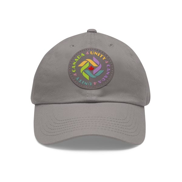 Dad Hat with Leather Patch (Round) - Unity4Canada - Pastels - Image 148