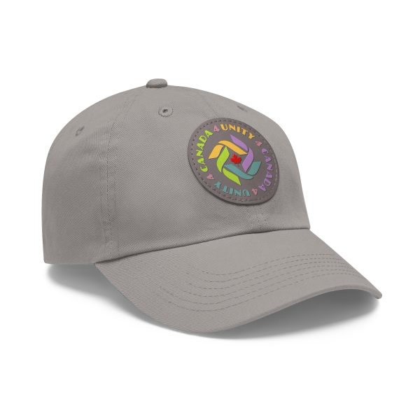 Dad Hat with Leather Patch (Round) - Unity4Canada - Pastels - Image 149