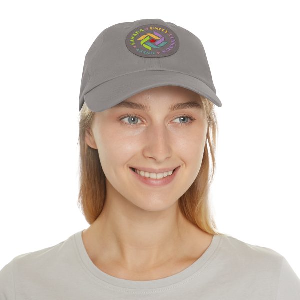 Dad Hat with Leather Patch (Round) - Unity4Canada - Pastels - Image 151