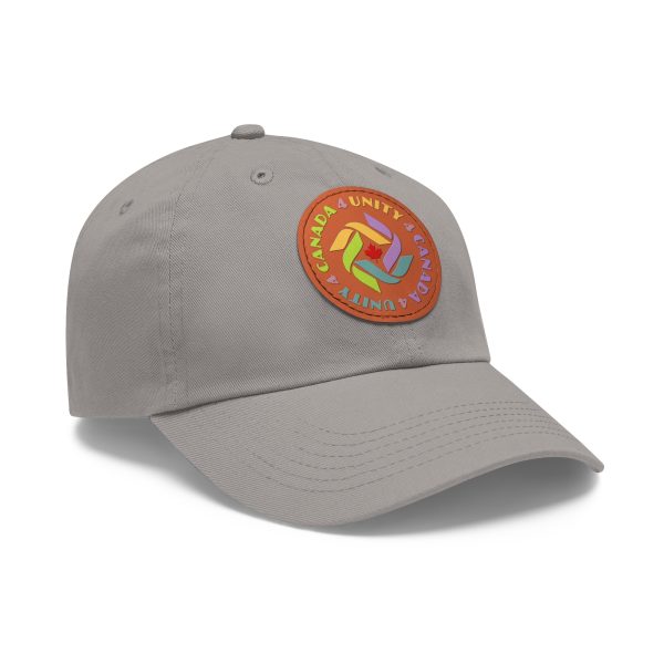 Dad Hat with Leather Patch (Round) - Unity4Canada - Pastels - Image 156