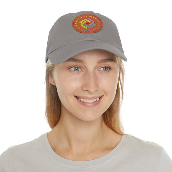 Dad Hat with Leather Patch (Round) - Unity4Canada - Pastels - Image 158