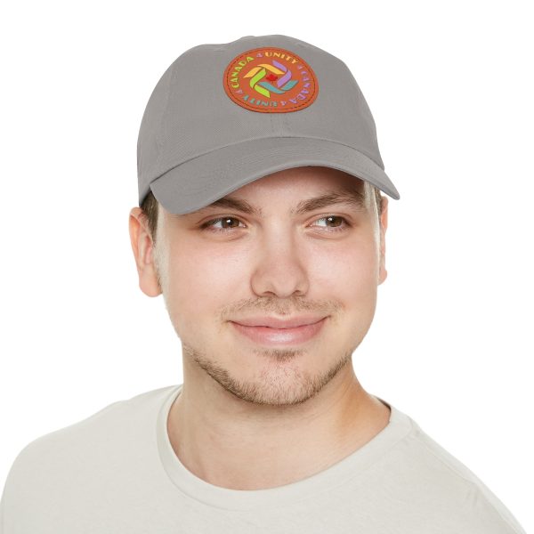 Dad Hat with Leather Patch (Round) - Unity4Canada - Pastels - Image 159