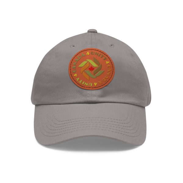 Dad Hat with Leather Patch (Round) - Unity4Canada -  Earth Tones - Image 155