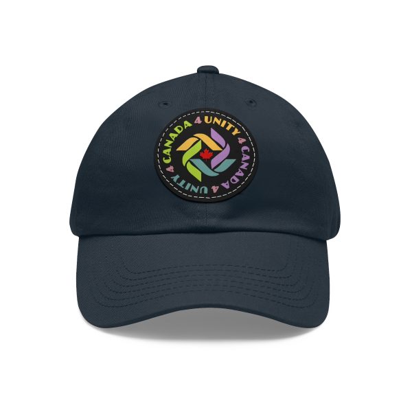 Dad Hat with Leather Patch (Round) - Unity4Canada - Pastels - Image 92