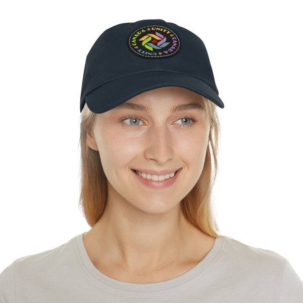 Dad Hat with Leather Patch (Round) - Unity4Canada - Pastels - Image 95