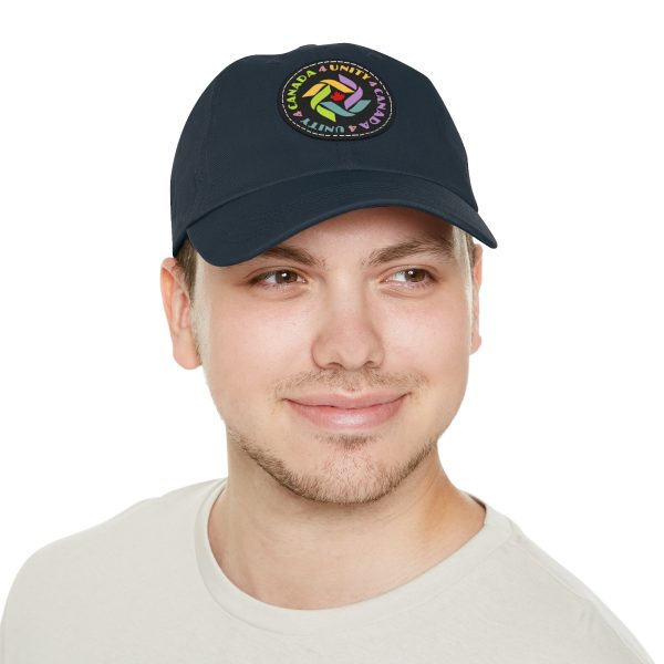 Dad Hat with Leather Patch (Round) - Unity4Canada - Pastels - Image 96