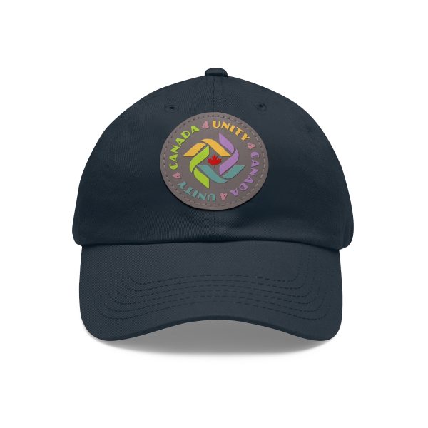 Dad Hat with Leather Patch (Round) - Unity4Canada - Pastels - Image 99