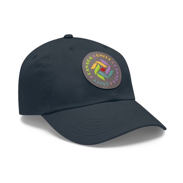 Dad Hat with Leather Patch (Round) - Unity4Canada - Pastels - Image 100