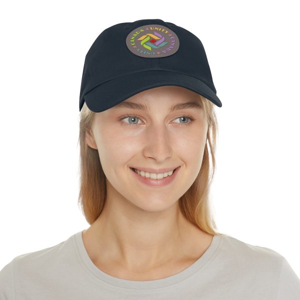 Dad Hat with Leather Patch (Round) - Unity4Canada - Pastels - Image 102