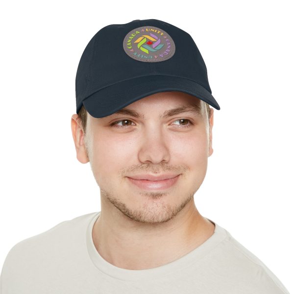 Dad Hat with Leather Patch (Round) - Unity4Canada - Pastels - Image 103