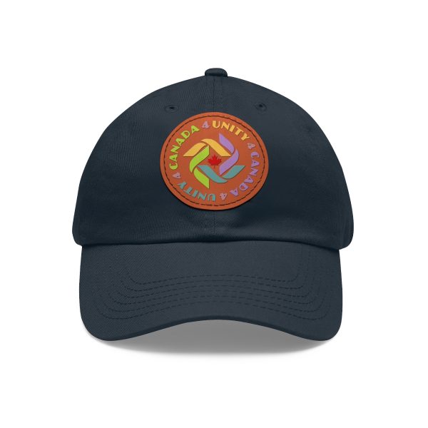 Dad Hat with Leather Patch (Round) - Unity4Canada - Pastels - Image 106