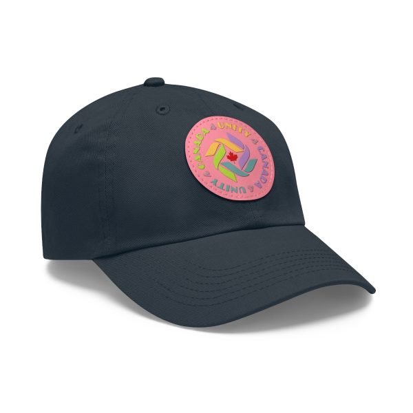 Dad Hat with Leather Patch (Round) - Unity4Canada - Pastels - Image 114