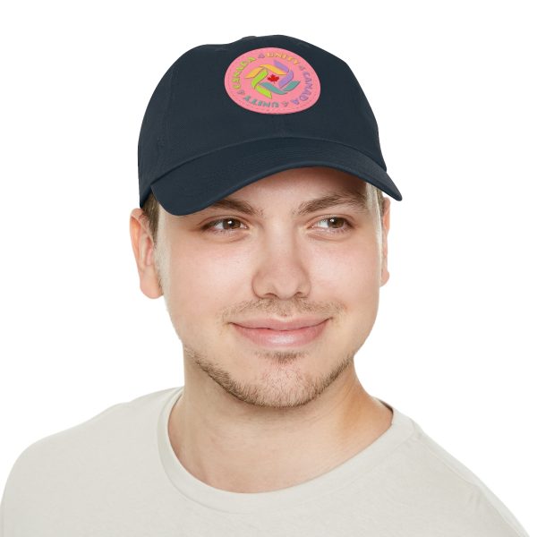 Dad Hat with Leather Patch (Round) - Unity4Canada - Pastels - Image 117