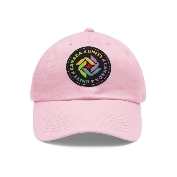 Dad Hat with Leather Patch (Round) - Unity4Canada - Pastels - Image 120