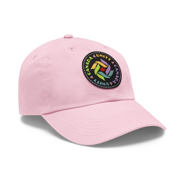 Dad Hat with Leather Patch (Round) - Unity4Canada - Pastels - Image 121