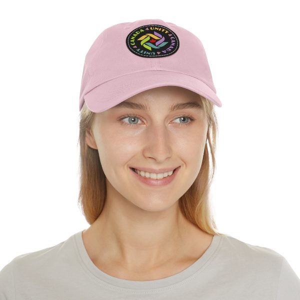 Dad Hat with Leather Patch (Round) - Unity4Canada - Pastels - Image 123