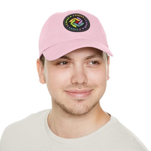 Dad Hat with Leather Patch (Round) - Unity4Canada - Pastels - Image 124