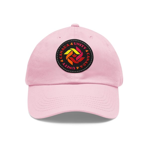 Dad Hat with Leather Patch (Round) - Unity4Canada - Sunset Colours - Image 120