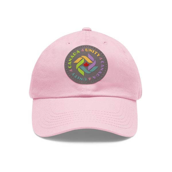 Dad Hat with Leather Patch (Round) - Unity4Canada - Pastels - Image 127