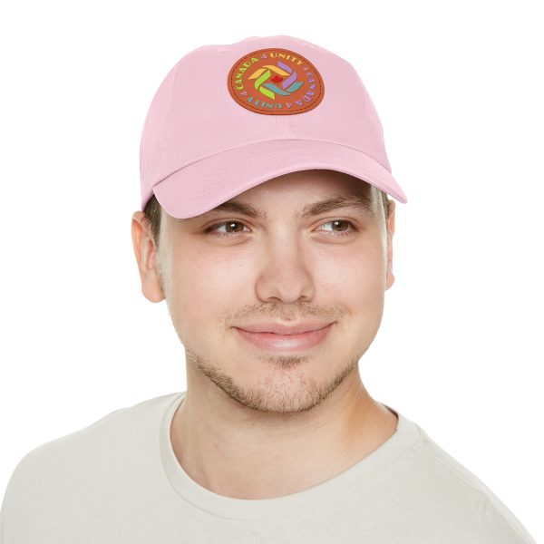 Dad Hat with Leather Patch (Round) - Unity4Canada - Pastels - Image 138