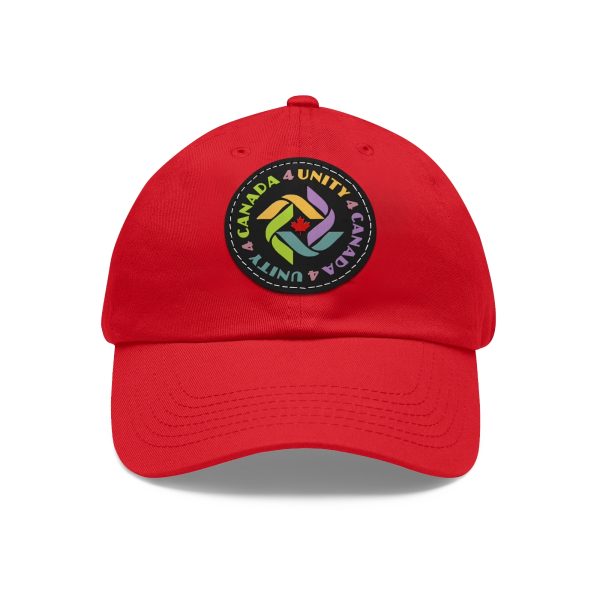 Dad Hat with Leather Patch (Round) - Unity4Canada - Pastels - Image 36