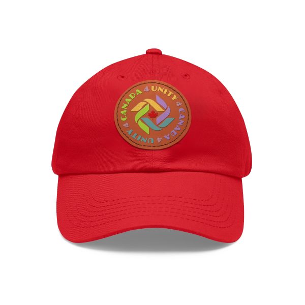 Dad Hat with Leather Patch (Round) - Unity4Canada - Pastels - Image 50