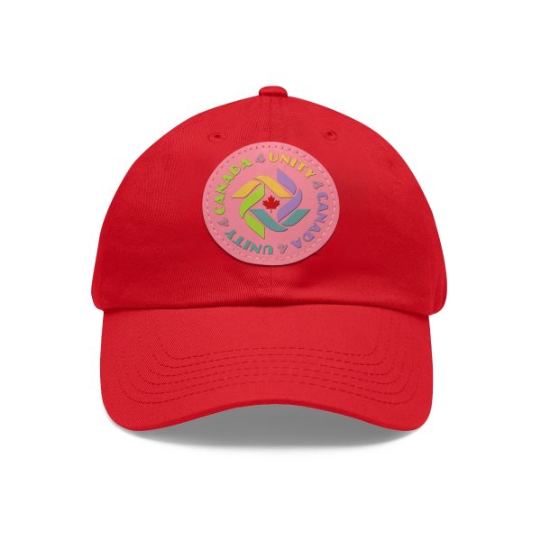 Dad Hat with Leather Patch (Round) - Unity4Canada - Pastels - Image 57