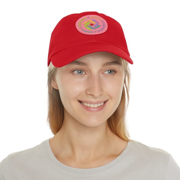 Dad Hat with Leather Patch (Round) - Unity4Canada - Pastels - Image 60