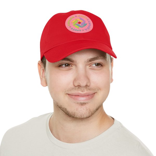 Dad Hat with Leather Patch (Round) - Unity4Canada - Pastels - Image 61