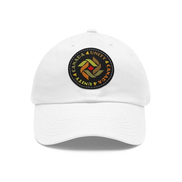 Dad Hat with Leather Patch (Round) - Unity4Canada -  Earth Tones - Image 8