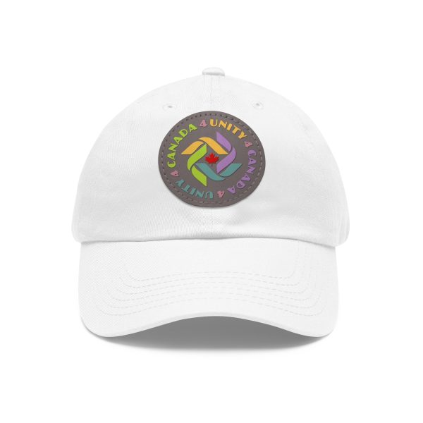 Dad Hat with Leather Patch (Round) - Unity4Canada - Pastels - Image 15