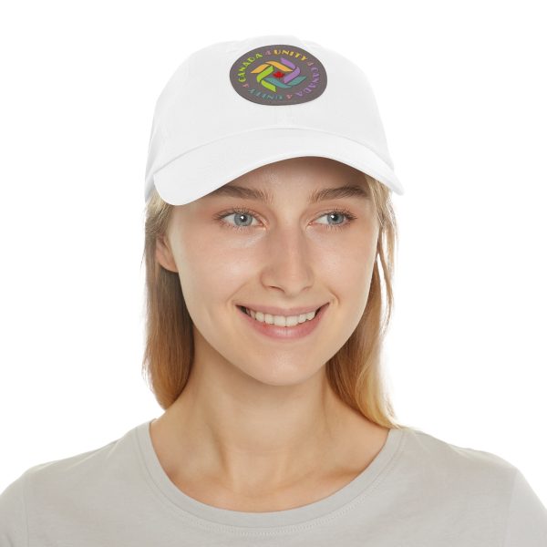 Dad Hat with Leather Patch (Round) - Unity4Canada - Pastels - Image 18