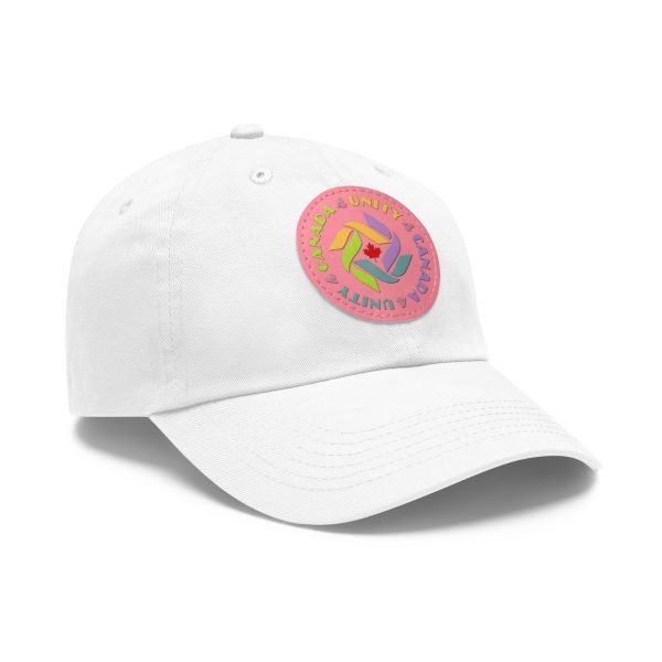 Dad Hat with Leather Patch (Round) - Unity4Canada - Pastels - Image 30