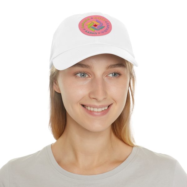 Dad Hat with Leather Patch (Round) - Unity4Canada - Pastels - Image 32