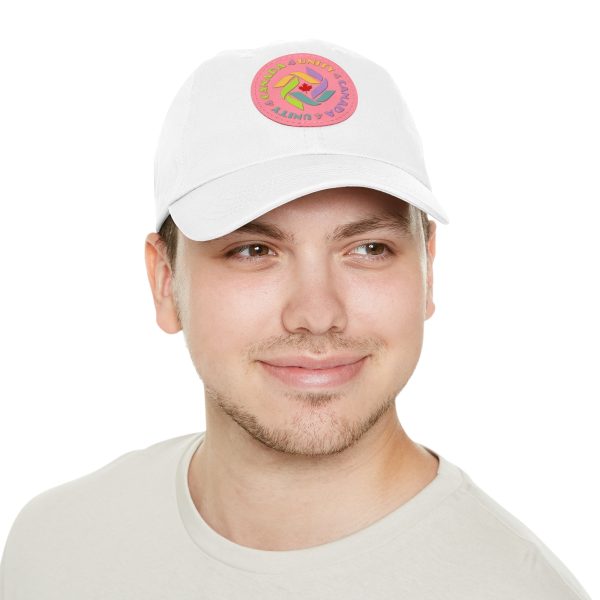 Dad Hat with Leather Patch (Round) - Unity4Canada - Pastels - Image 33