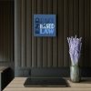Acrylic Wall Clock - END RACE BASED LAW - Blues - Image 5