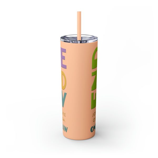 Skinny Tumbler with Straw, 20oz - END RACE BASED LAW Canada - Pastels - Image 7