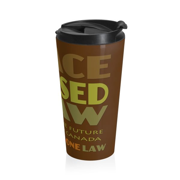 Stainless Steel Travel Mug - END RACE BASED LAW Canada - Earth Tones - Image 4