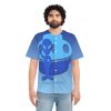 Men's Baseball Jersey (AOP) - They're Here - Gradient Blue BG - Image 4