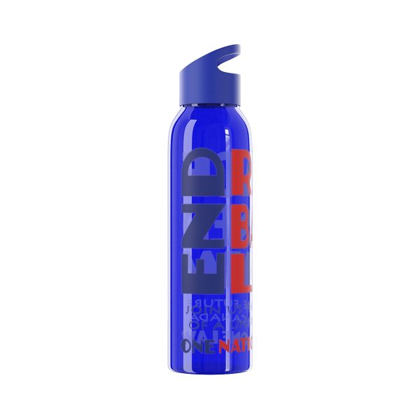 Sky Water Bottle - END RACE BASED LAW Canada - Blue Red - Image 33