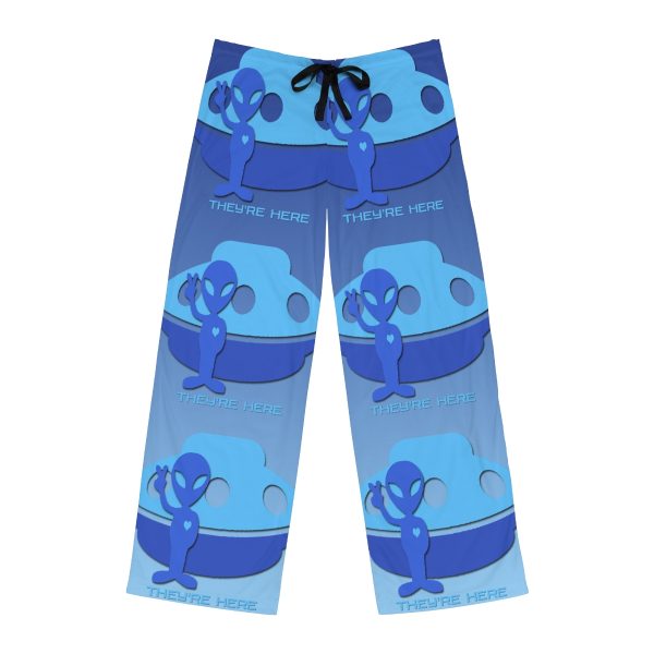 Men's Pajama Pants (AOP) - They're Here - Gradient Blue BG - Image 10