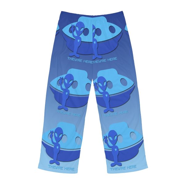 Men's Pajama Pants (AOP) - They're Here - Gradient Blue BG - Image 19