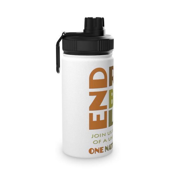 Stainless Steel Water Bottle, Sports Lid - END RACE BASED LAW Canada - Earth Tones - Image 15