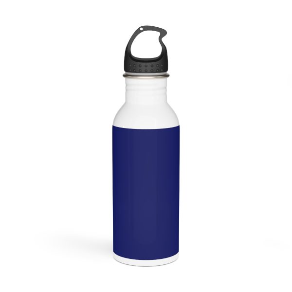 Stainless Steel Water Bottle - END RACE BASED LAW Canada - Crayon Colours - Dark Blue BG - Image 3